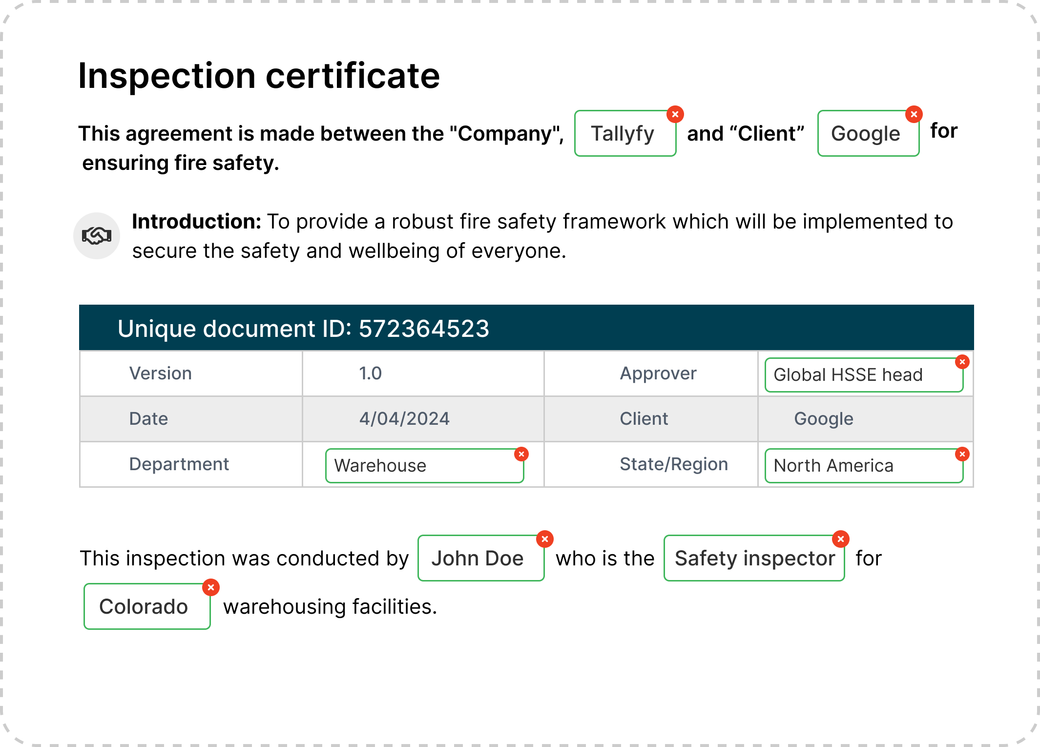 Create templates of documents where you just fill in the blanks to generate a custom version